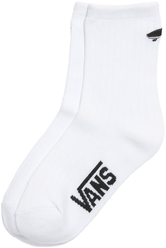 Vans Womens Kickin' It Crew Sock White (W6.5-10, 1 pk)