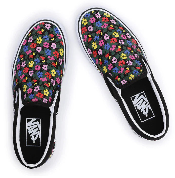 
            
                Load image into Gallery viewer, Vans Classic Slip-On Floral Black/White
            
        