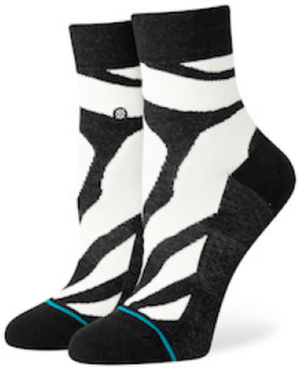 Stance Socks Womens Zebra Quater Black