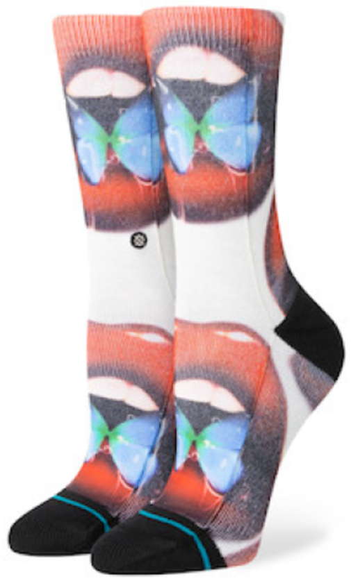 Stance Socks Womens Artist Partnership Swallow Off White