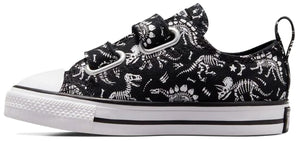 Converse Toddler Chuck Taylor All Star 2V Low Top Easy-On Dinos Black/White/White