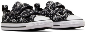 Converse Toddler Chuck Taylor All Star 2V Low Top Easy-On Dinos Black/White/White