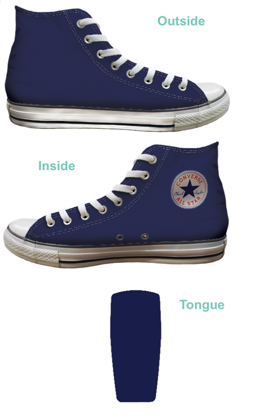Customizable Hi-Top - Navy (Customized)