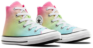 Converse Kids Chuck Taylor All Star Hi Hop Bright Ombre Triple Cyan/Chaos Fuchsia