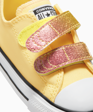 Converse Toddler Chuck Taylor All Star 2V Low Top Easy-On Citrus Like Butter/Donut Glaze/White