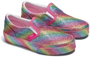 Glitter vans slip ons clearance