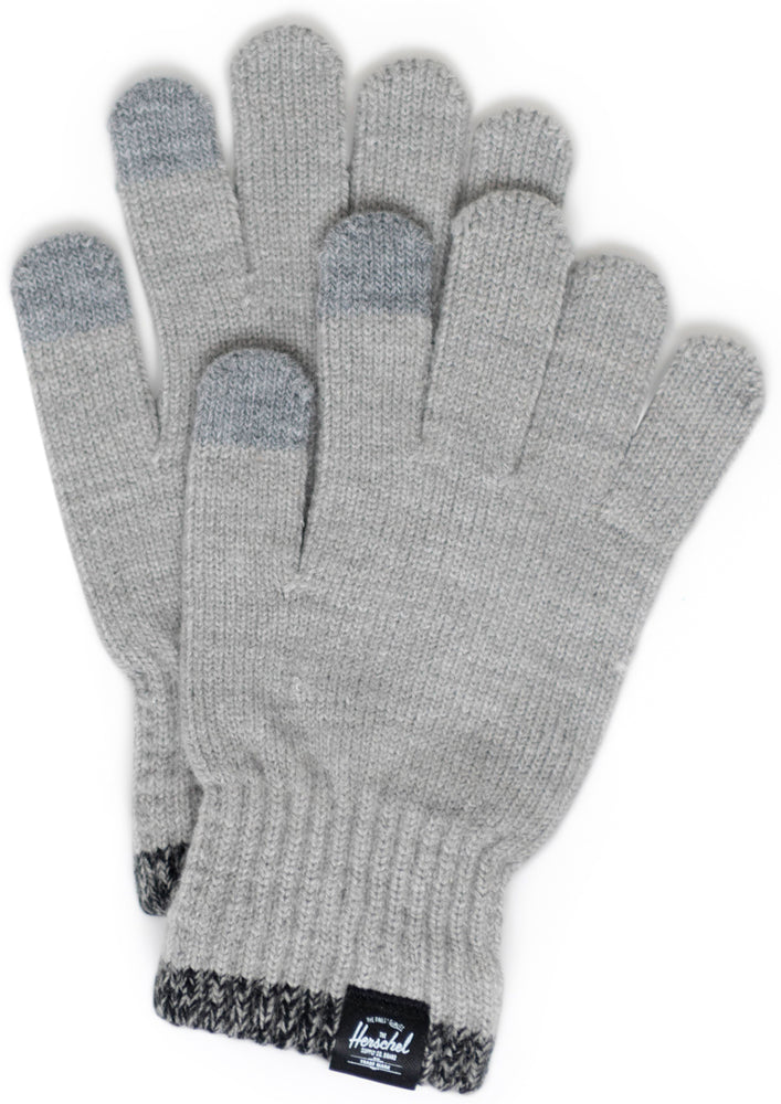 Herschel Classic Stripe Gloves Heather Light Grey