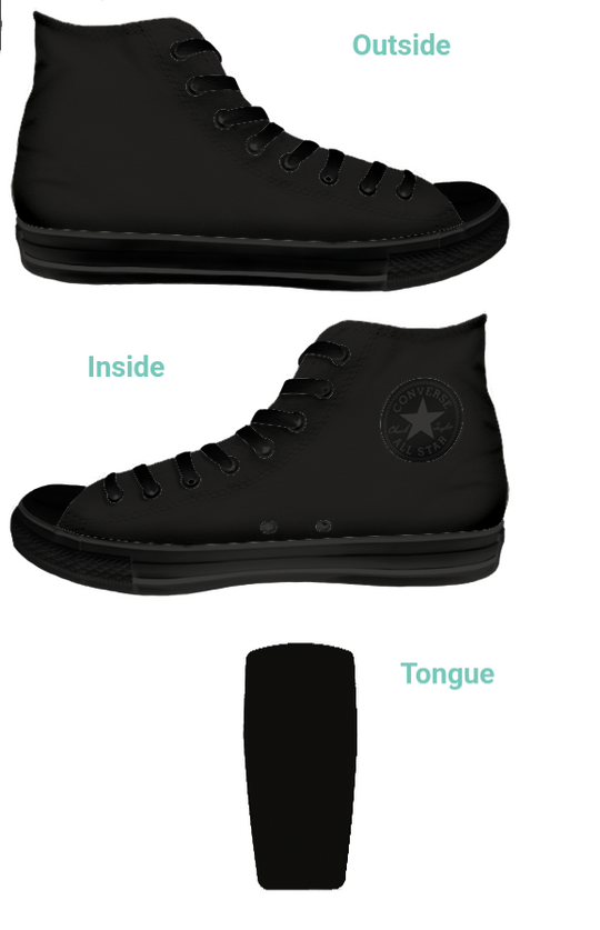 Customizable Hi-Top - Black Monochrome (Customized)