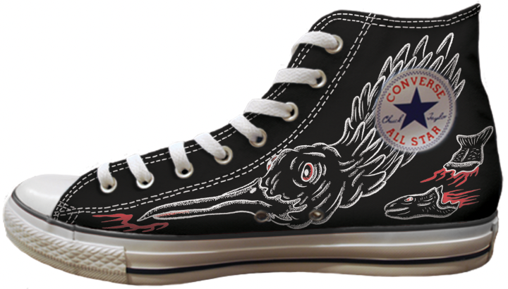 Baggins Original Hi Tops Print Hole Birds of Prey