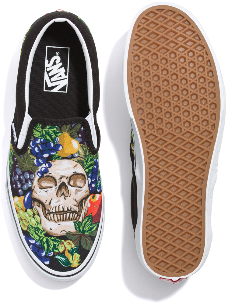 Vans Classic Slip-On Fruit Skull Black/White