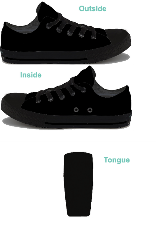 Customizable Low-Top - Black Monochrome (Customized)