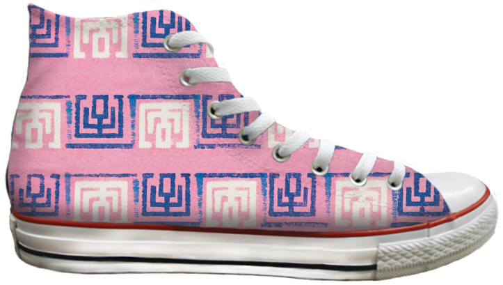 Baggins Original Hi Top Pink Stamp