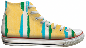 Baggins Original Hi Top Retro Yellow Pattern