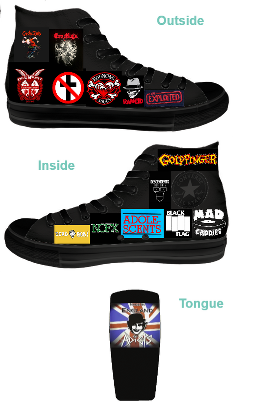 Customizable Hi-Top - Black Monochrome (Customized)