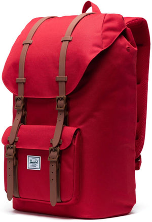 Herschel Little America Backpack 600D Poly Red/Saddle Brown