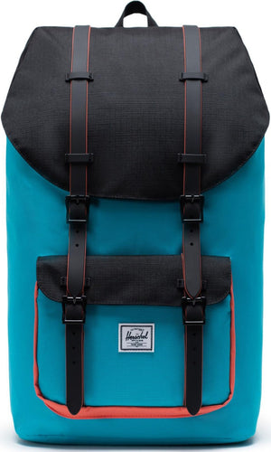 
            
                Load image into Gallery viewer, Herschel Little America Backpack 600D Poly Blue Bird/Black/Emberglow
            
        