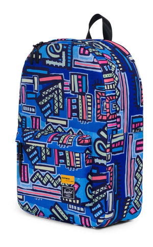 Herschel Winlaw Backpack 600D Poly Abstract Geo Blue