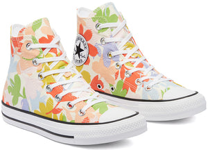
            
                Load image into Gallery viewer, Converse Womens Chuck Taylor All Star Hi Top Floral Print Egret/ White
            
        