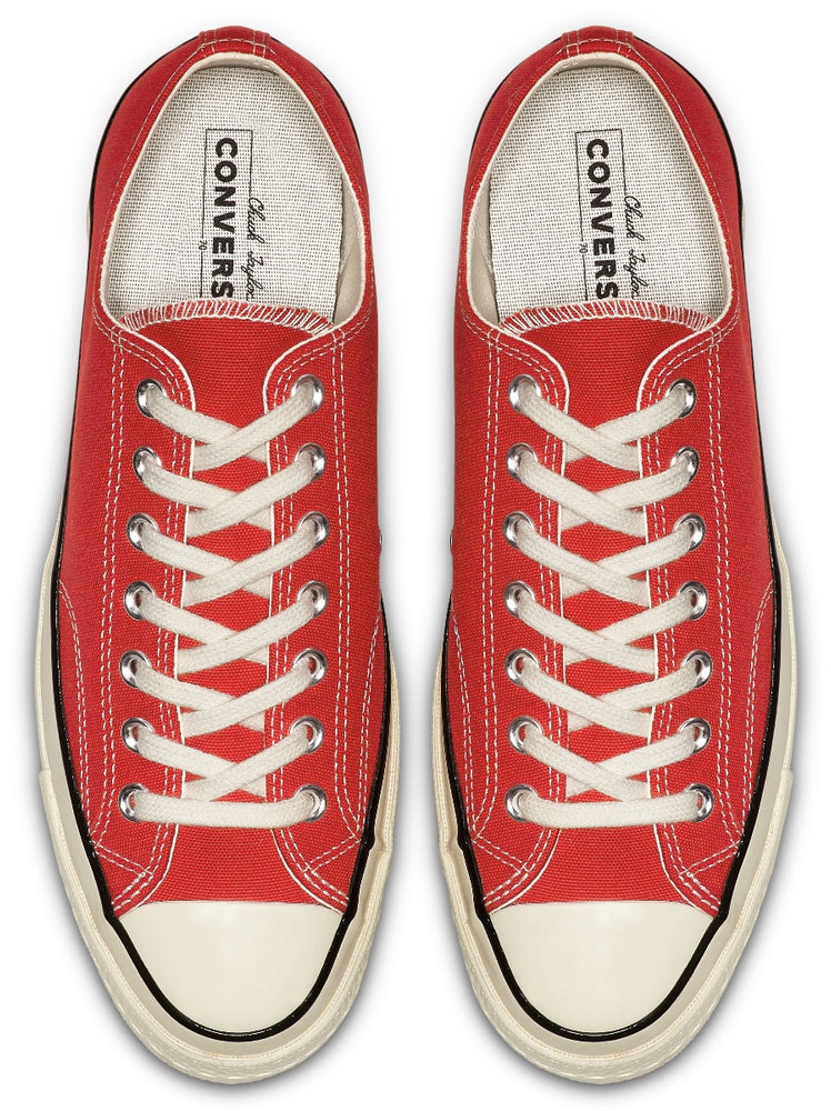 
            
                Load image into Gallery viewer, Converse Chuck Taylor 70s Low Top Enamel Red/Egret/Black
            
        