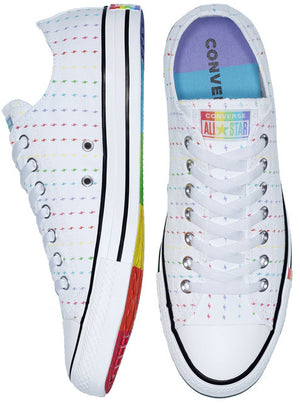 
            
                Load image into Gallery viewer, Converse Chuck Taylor All Star Top Pride Allover Rainbow Bolt/White
            
        