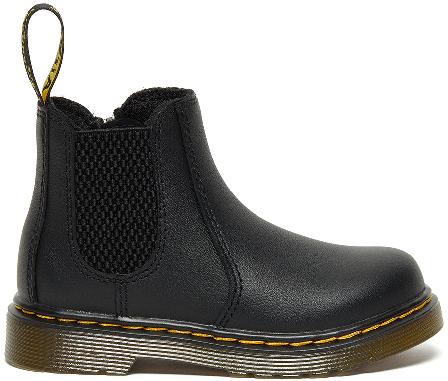 
            
                Load image into Gallery viewer, Dr Martens Toddler Leather Hi Top 2976 Black Softy T
            
        