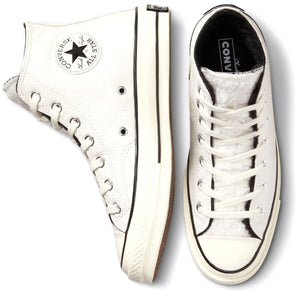 
            
                Load image into Gallery viewer, Converse Chuck Taylor All Star 1970s Hi Top Leather Egret/ Sherpa lined
            
        