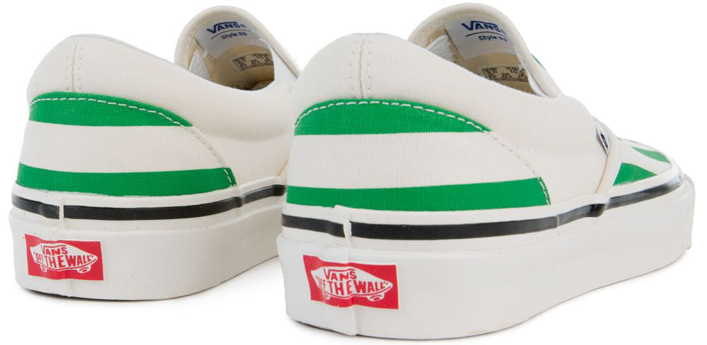 Vans Classic Slip On 98 DX (Anaheim Factory) OG White/OG Emerald/Big Stripes