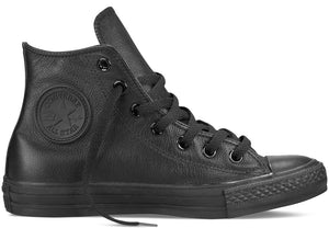 
            
                Load image into Gallery viewer, Converse Chuck Taylor All Star Hi Top Leather Black Monochrome
            
        