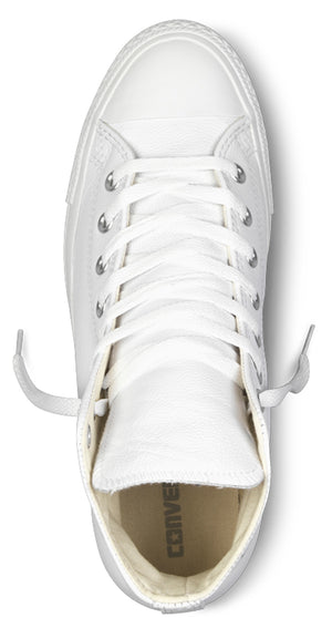 
            
                Load image into Gallery viewer, Converse Chuck Taylor All Star Hi Top White Leather Monochrome
            
        