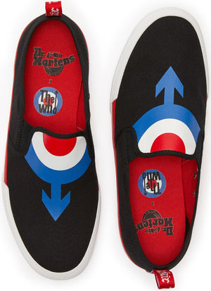 
            
                Load image into Gallery viewer, Dr Martens Toomey Low Top The Who Canvas Black
            
        