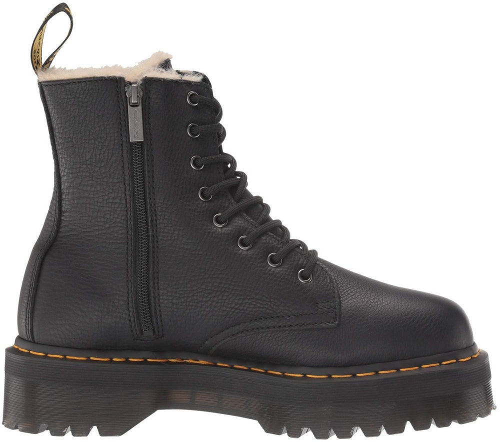 Martens Jadon Fur Lined Pisa Hi Top Black – Baggins Shoes