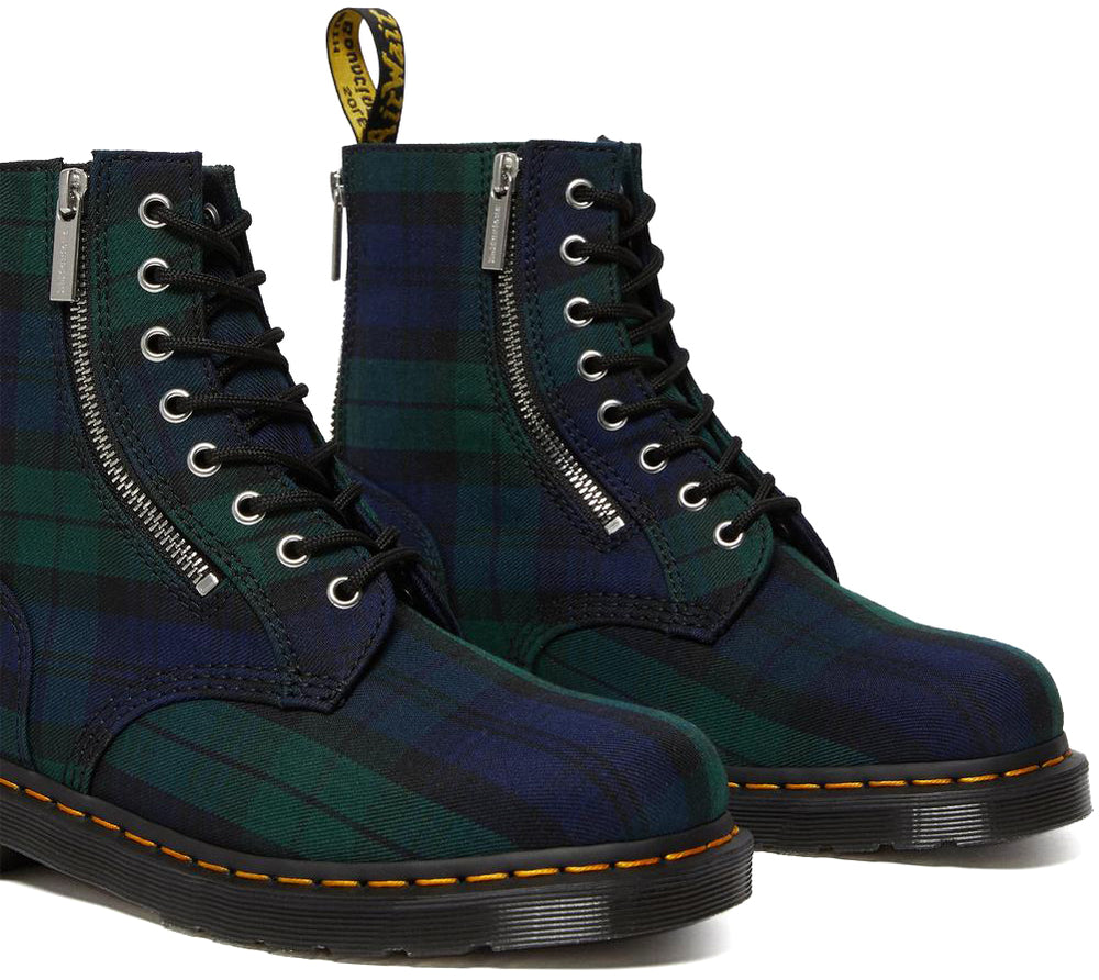 Dr Martens Womens 1460 Zip Tartan Black Watch