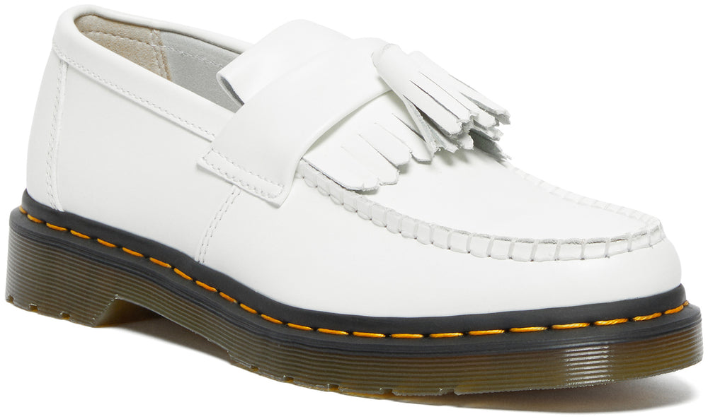 
            
                Load image into Gallery viewer, Dr Martens Adrian Tassel Loafer White Smooth
            
        