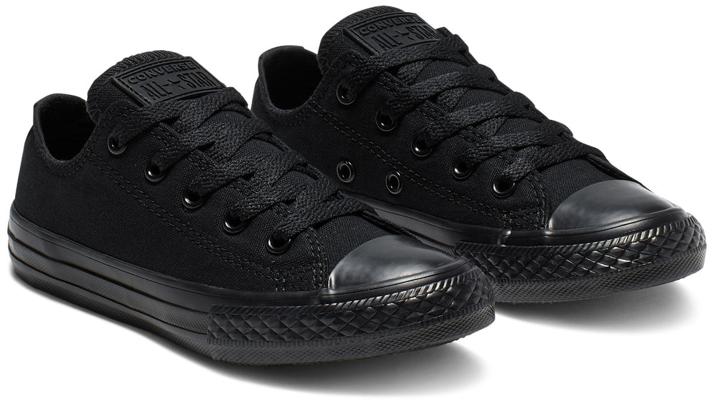
            
                Load image into Gallery viewer, Converse Youth Chuck Taylor All Star Low Top Black Monochrome
            
        