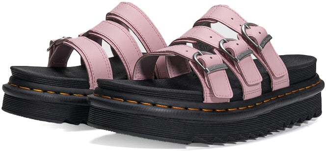 
            
                Load image into Gallery viewer, Dr Martens Blaire Slide Sandal Hydro Leather Chalk Pink
            
        