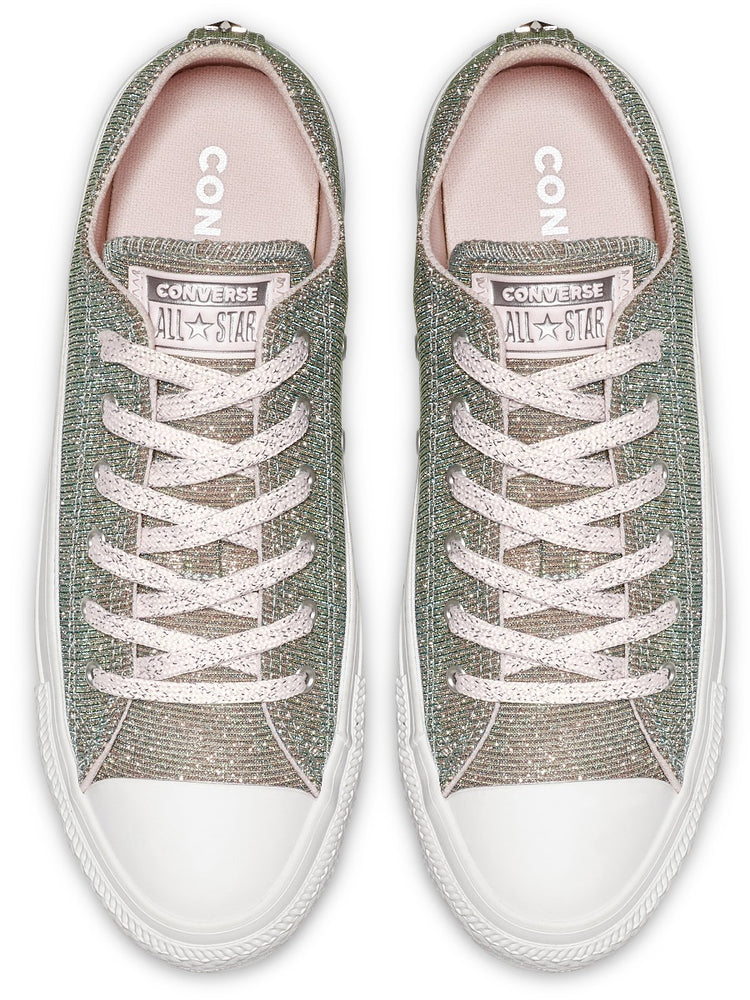 
            
                Load image into Gallery viewer, Converse Chuck Taylor All Star Low Top Starware Iridescent Barely Rose/Teal Green
            
        