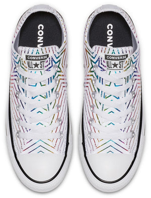 
            
                Load image into Gallery viewer, Converse Chuck Taylor All Star Low Top Iridescent Star White/Rainbow
            
        