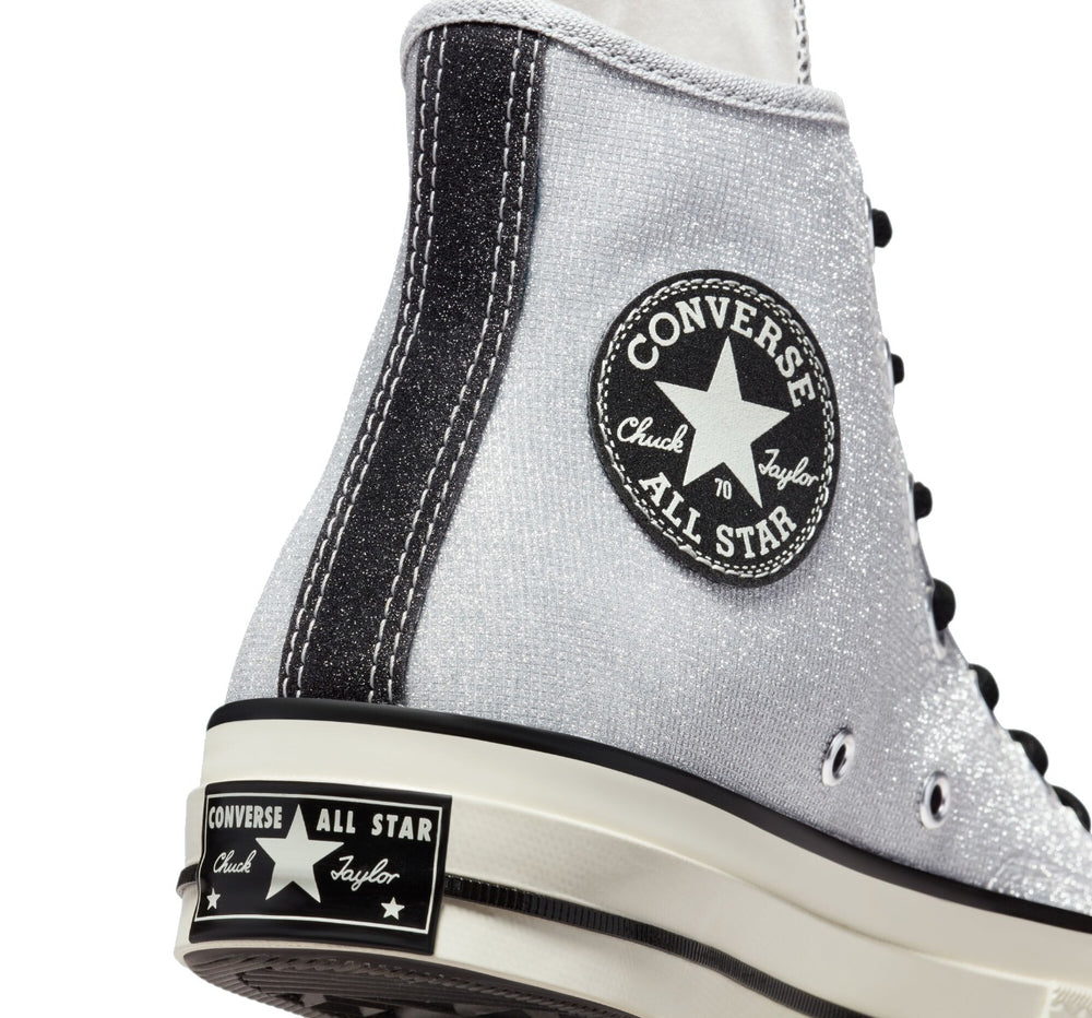 
            
                Load image into Gallery viewer, Converse Womens Chuck Taylor All Star 1970s Hi Top Silver Metallic
            
        