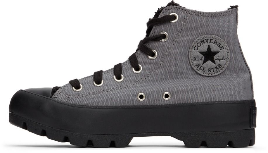 Converse Women's All Star Lugged Hi Top Mason Grey/ Black Sherpa