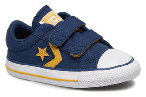 
            
                Load image into Gallery viewer, Converse Star Player EV 2V Toddler Low Top Navy/Mineral Yellow/White
            
        