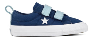 Converse One Star 2 Velcro Toddler Low Top Navy/Ocean Bliss/White