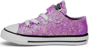 
            
                Load image into Gallery viewer, Converse Chuck Taylor All Star Infant Low Top Gloss 1 Velcro Lilac Mist
            
        