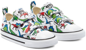 
            
                Load image into Gallery viewer, Converse Toddler Chuck Taylor All Star 2V Low Top White/Green/University Red
            
        