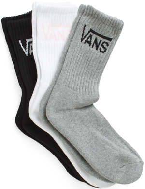 
            
                Load image into Gallery viewer, Vans Womens Crew Sock White/Heather Grey (3pk, W 6.5-10)
            
        
