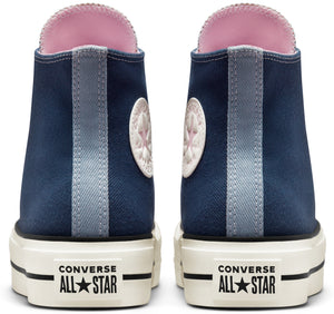 Converse Womens Chuck Taylor All Star Hi Top Lift Navy/Egret/Sunrise Pink
