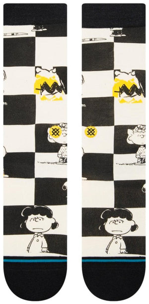 Stance Socks Unisex Peanuts Checkered Black
