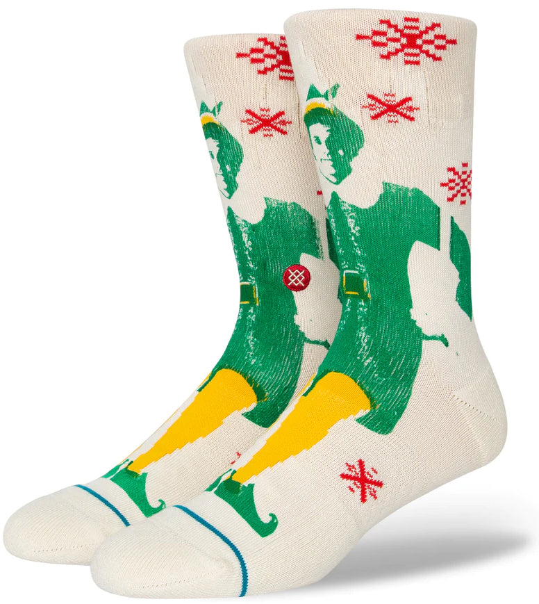 
            
                Load image into Gallery viewer, Stance Socks Unisex Elf Buddy the Elf Off White
            
        