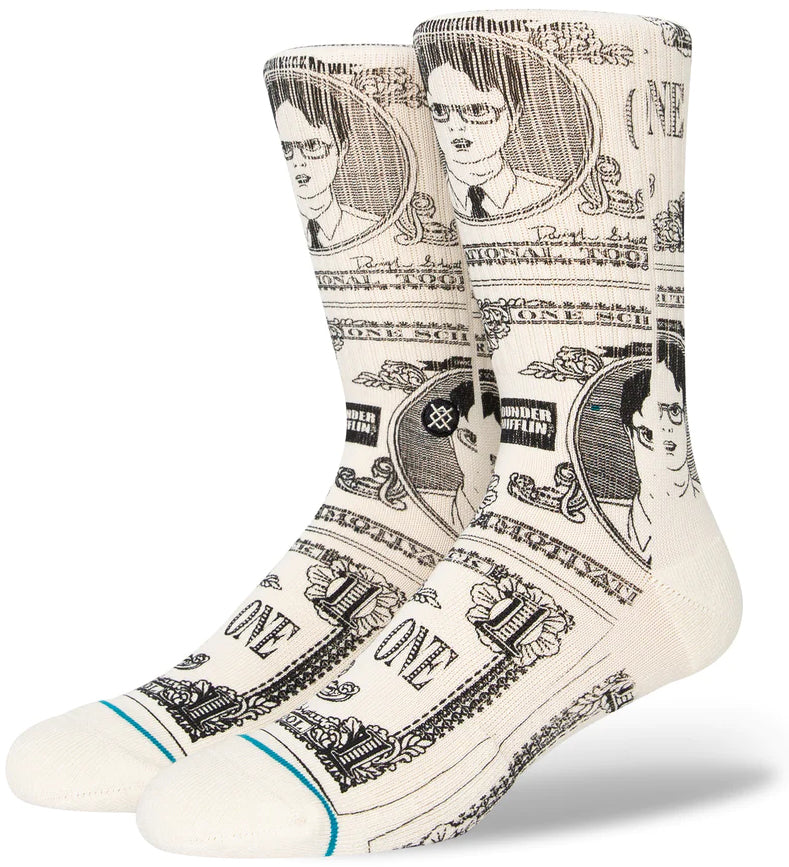 
            
                Load image into Gallery viewer, Stance Socks Unisex The Office Schrute Bucks Off White
            
        