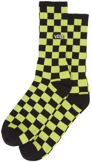 
            
                Load image into Gallery viewer, Vans Mens Crew Sock Checker Lime Punch (1pk, 9.5-13)
            
        