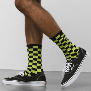 
            
                Load image into Gallery viewer, Vans Mens Crew Sock Checker Lime Punch (1pk, 9.5-13)
            
        